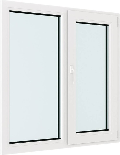 Изображение товара Окно ПВХ Добрае акенца С глухой и поворотно-откидной створками 2 стекла (1200x1200)