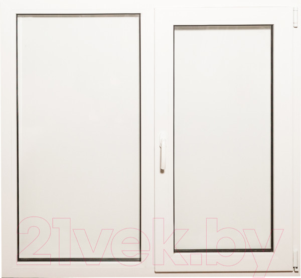 Изображение товара Окно ПВХ Добрае акенца С глухой и поворотно-откидной створками 2 стекла (1200x1200)