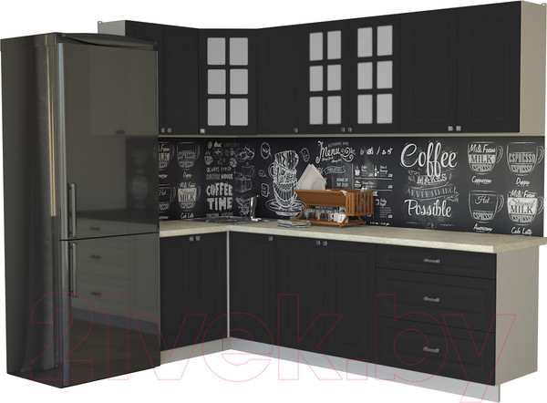 Изображение товара Кухонный гарнитур Интерлиния Мила Деко 1.2x2.6 (пепел/опал светлый)