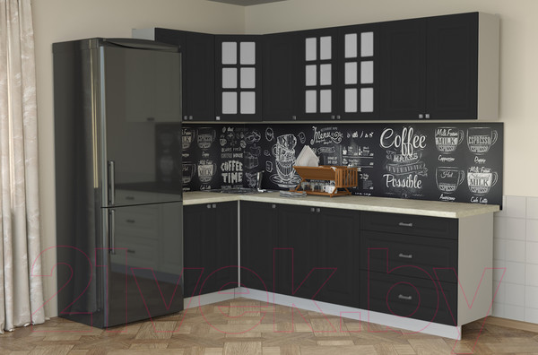 Изображение товара Кухонный гарнитур Интерлиния Мила Деко 1.2x2.6 (пепел/опал светлый)