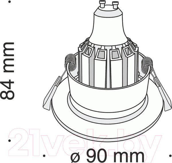 Изображение товара Точечный светильник Maytoni Barret DL041-01G