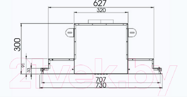 Изображение товара Вытяжка скрытая Akpo Neva Glass 80 WK-4 (черный/нержавеющая сталь)
