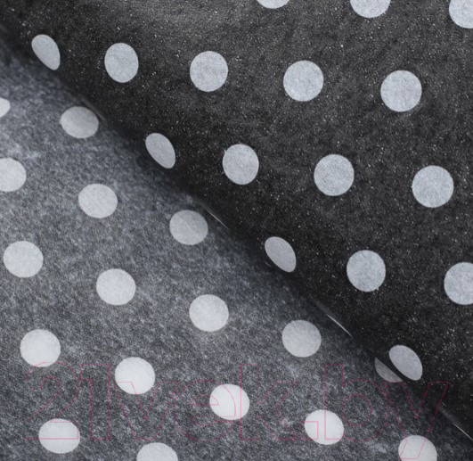 Изображение товара Набор бумаги для оформления подарков No Brand В горошек / 3283-3 (10л, черный)