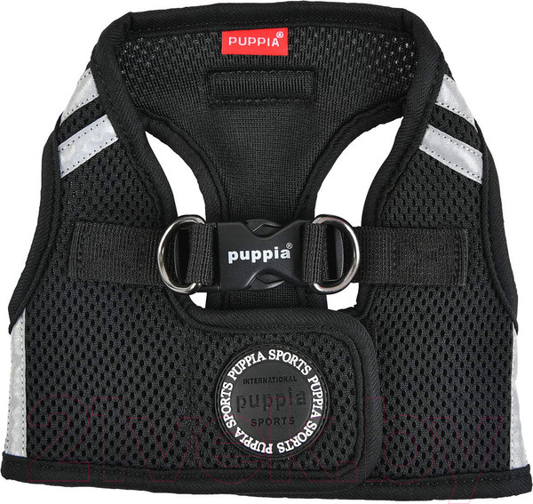 Изображение товара Шлея-жилетка для животных Puppia Soft / PAUA-HB1828-BK-S (черный/светоотражающий)