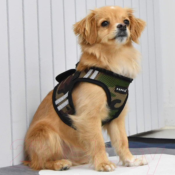 Изображение товара Шлея-жилетка для животных Puppia Soft / PAUA-HB1828-CA-XL (камуфляж/светоотражающий)