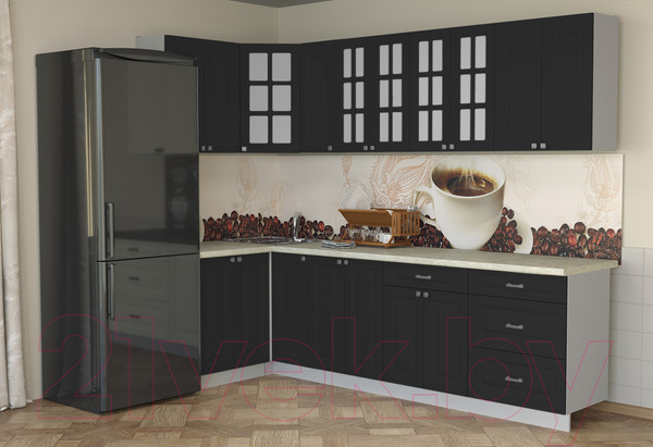 Изображение товара Кухонный гарнитур Интерлиния Мила Деко 1.2x2.7 (пепел/опал светлый)