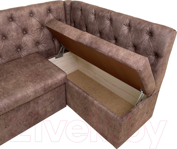 Изображение товара Уголок кухонный мягкий Аквилон Айриш СМ правый (эмилия дарк браун)