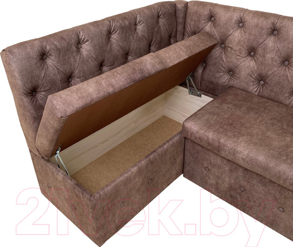 Изображение товара Уголок кухонный мягкий Аквилон Айриш СМ левый (эмилия дарк браун)