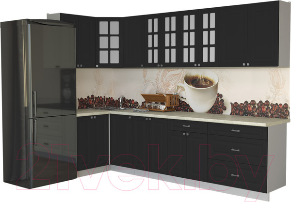 Изображение товара Кухонный гарнитур Интерлиния Мила Деко 1.2x3.0 (пепел/опал светлый)