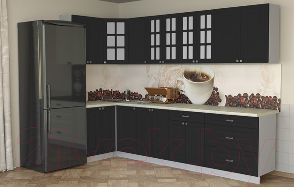 Изображение товара Кухонный гарнитур Интерлиния Мила Деко 1.2x3.0 (пепел/опал светлый)