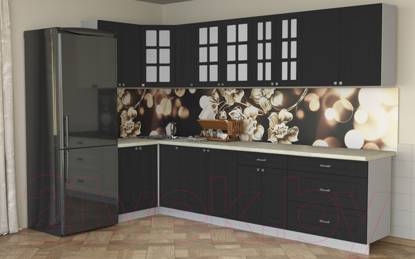 Изображение товара Кухонный гарнитур Интерлиния Мила Деко 1.2x3.1 (пепел/опал светлый)