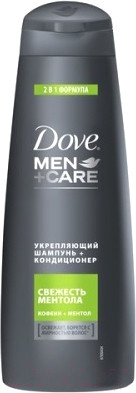 Изображение товара Шампунь-кондиционер для волос Dove Men+Care 2 в 1 свежесть ментола (380мл)