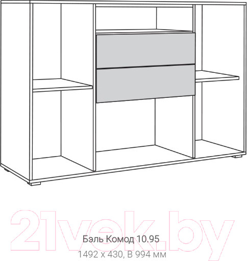 Изображение товара Тумба Mobi Бэль 10.95 (белый премиум/дуб золотой Craft)