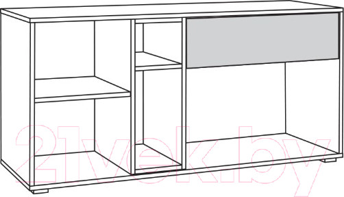 Изображение товара Тумба Mobi Бэль 10.91 (белый премиум/дуб золотой Craft)