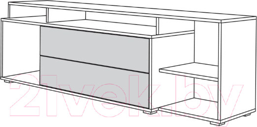 Изображение товара Тумба Mobi Бэль 10.92 (белый премиум/дуб золотой Craft)