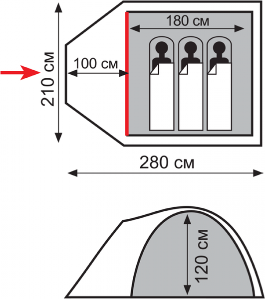 Изображение товара Палатка Totem Indi 3 V2 / TTT-018