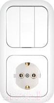 Изображение товара Блок выключатель+розетка Bylectrica Гармония 3В-РЦ-663 (белый)