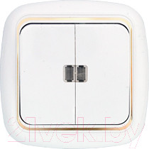 Изображение товара Выключатель Bylectrica Гармония Люкс С5 10-207 з (белый)