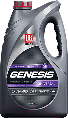 Изображение товара Моторное масло Лукойл Genesis Universal 5W40 / 3148631 (4л)