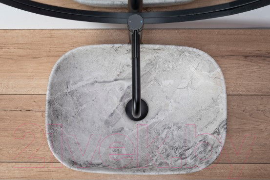 Изображение товара Умывальник REA Livia U3800 (белый мрамор)