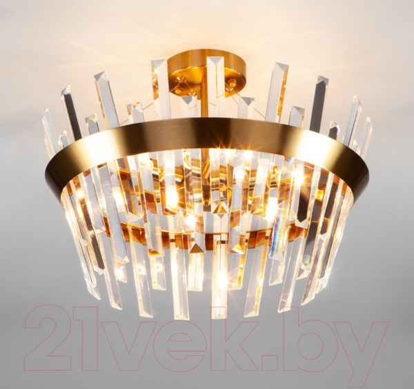 Изображение товара Люстра Евросвет Steccato 10111/5 Strotskis (золотая бронза/прозрачный хрусталь)