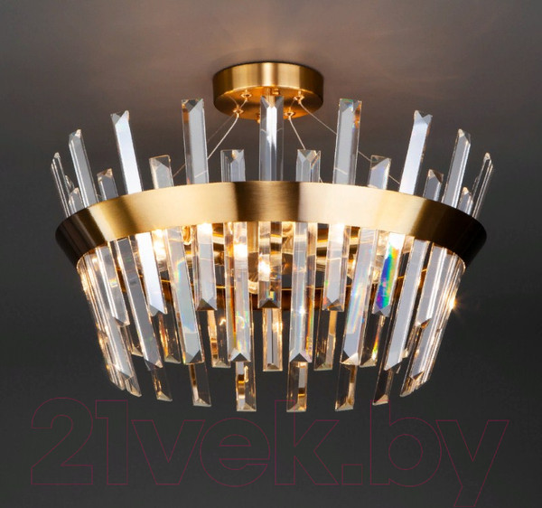 Изображение товара Люстра Евросвет Steccato 10111/5 Strotskis (золотая бронза/прозрачный хрусталь)