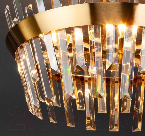 Изображение товара Люстра Евросвет Steccato 10111/5 Strotskis (золотая бронза/прозрачный хрусталь)