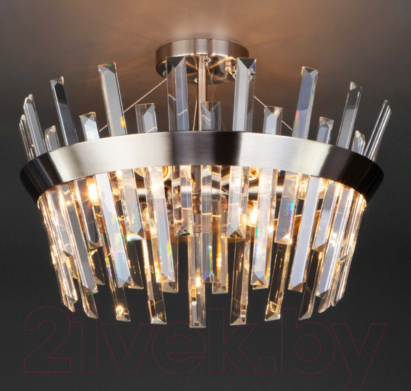 Изображение товара Люстра Евросвет Steccato 10111/5 Strotskis  (сатин-никель/прозрачный хрусталь)