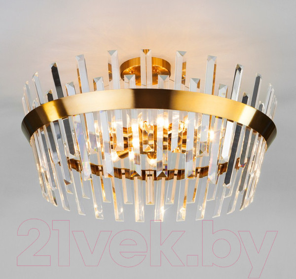 Изображение товара Люстра Евросвет Steccato 10111/8 Strotskis  (золотая бронза/прозрачный хрусталь)