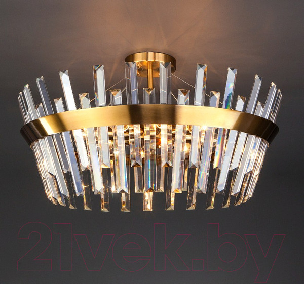 Изображение товара Люстра Евросвет Steccato 10111/8 Strotskis  (золотая бронза/прозрачный хрусталь)