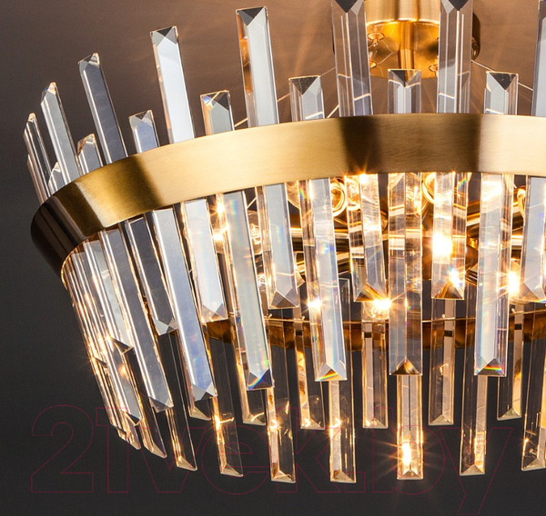 Изображение товара Люстра Евросвет Steccato 10111/8 Strotskis  (золотая бронза/прозрачный хрусталь)