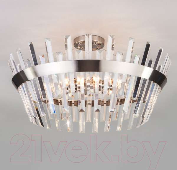 Изображение товара Люстра Евросвет Steccato 10111/8 Strotskis (сатин-никель/прозрачный хрусталь)