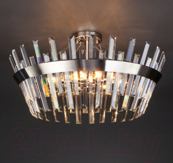 Изображение товара Люстра Евросвет Steccato 10111/8 Strotskis (сатин-никель/прозрачный хрусталь)