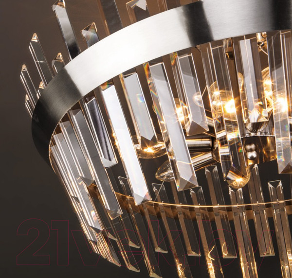 Изображение товара Люстра Евросвет Steccato 10111/8 Strotskis (сатин-никель/прозрачный хрусталь)