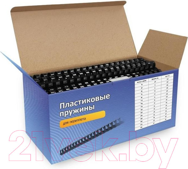 Изображение товара Пружины для переплета Гелеос BCA4-22B 22мм (черный)