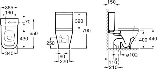 Изображение товара Сливной бачок Roca The Gap 734147000Y
