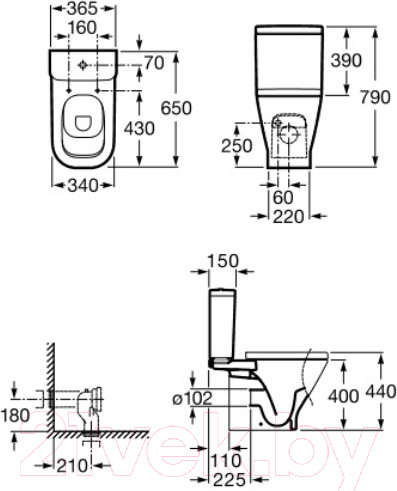 Изображение товара Сливной бачок Roca The Gap 734147000Y