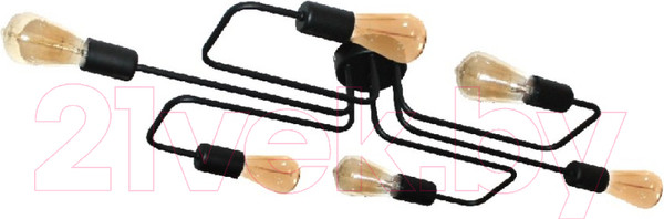 Изображение товара Люстра Элетех Фрейм 161 НПБ 01-6х60-105 Е27 / 1005404276 (черный)