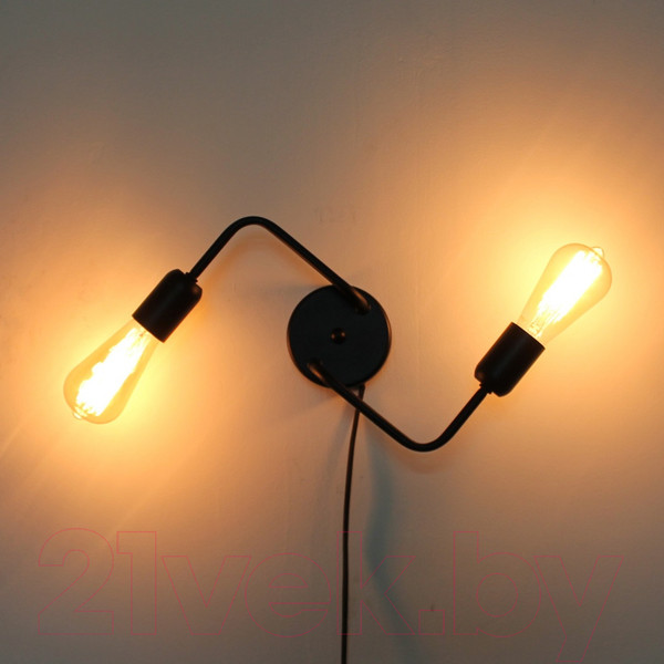 Изображение товара Бра Элетех Фрейм 221 НСБ 01-2х60-111 Е27 / 1005404234 (черный)