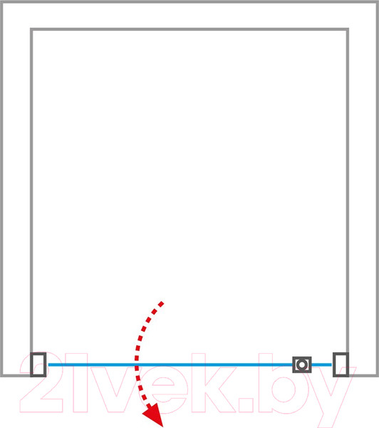 Изображение товара Душевая дверь Roth Proxima Line PXDO1N/80 (хром/прозрачное стекло)