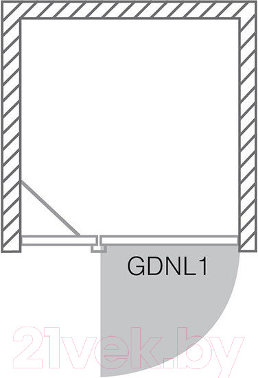 Изображение товара Душевая дверь Roth Elegant Line GDNL1/120 (хром/прозрачное стекло)