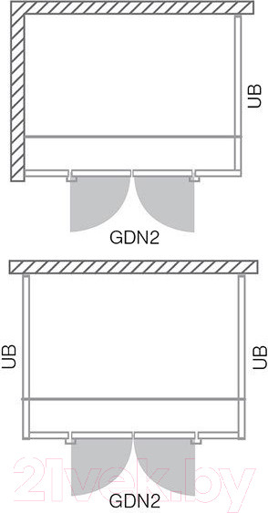 Изображение товара Душевая дверь Roth Elegant Line GDNP1/120 (хром/прозрачное стекло)