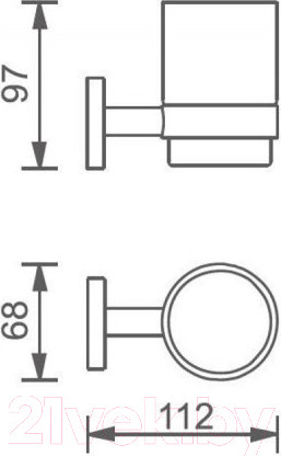 Изображение товара Стакан для зубной щетки и пасты Aquanet 4584