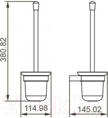 Изображение товара Ершик для унитаза Aquanet 5688MB (с держателем)