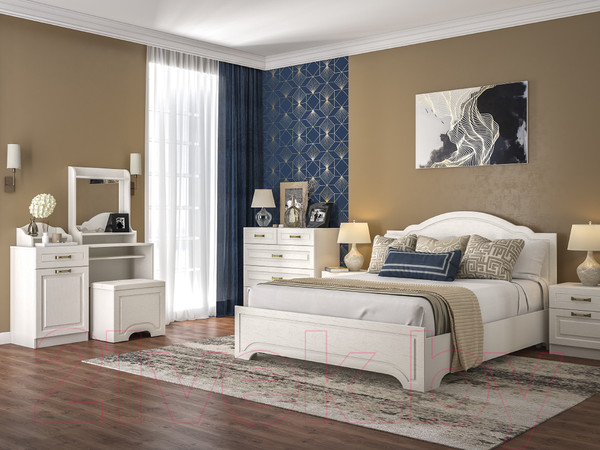 Изображение товара Прикроватная тумба Mobi Ливерпуль 08.146 (белый/ясень ваниль НМ-1012-100 ПВХ)