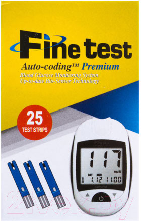 Изображение товара Глюкометр Infopia Finetest Auto-Coding Premium (+25 тест-полосок)