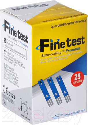 Изображение товара Глюкометр Infopia Finetest Auto-Coding Premium (+25 тест-полосок)