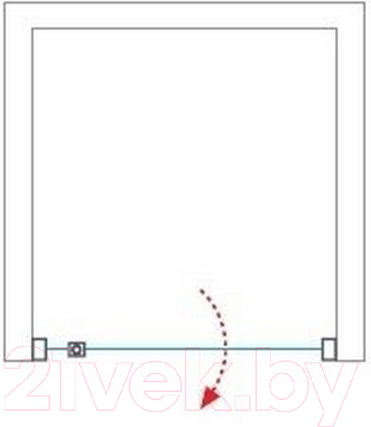 Изображение товара Душевая дверь Roth Project Sol OBDO1/90 (хром/прозрачное стекло)