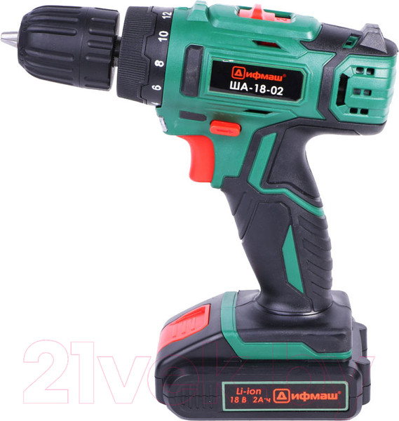 Изображение товара Аккумуляторная дрель-шуруповерт Дифмаш ША-18-02 (01022318)