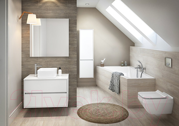 Изображение товара Ванна акриловая Cersanit Crea 180x80 / P-WP-CREA-180NL (без ножек)